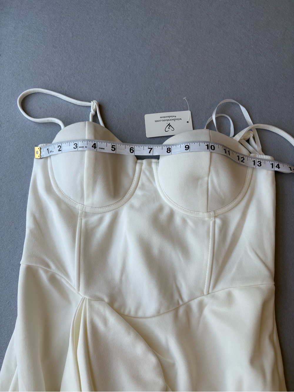 Windsor White Sweetheart Ruffle Slim Crepe Formal Midi Dress Sz M NWT - Picture 11 of 16